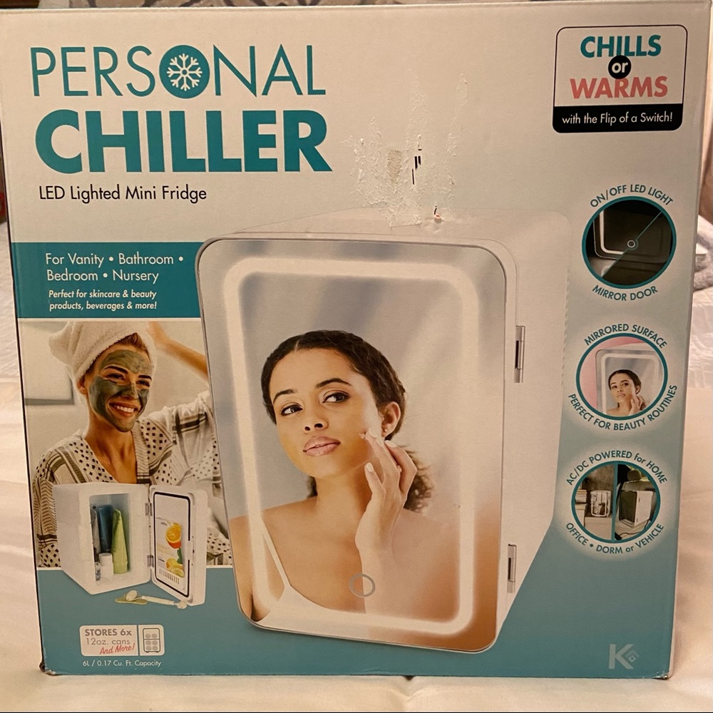 Personal Chiller LED Lighted Mini Fridge